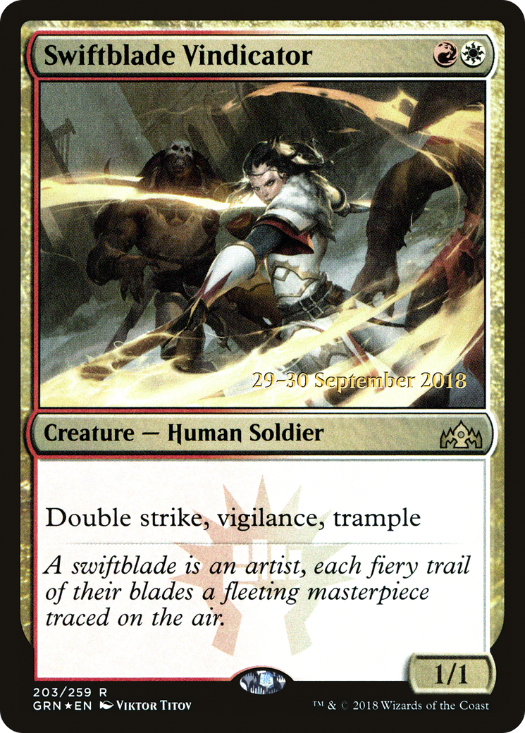 Image of Swiftblade Vindicator [Guilds of Ravnica Prerelease Promos]