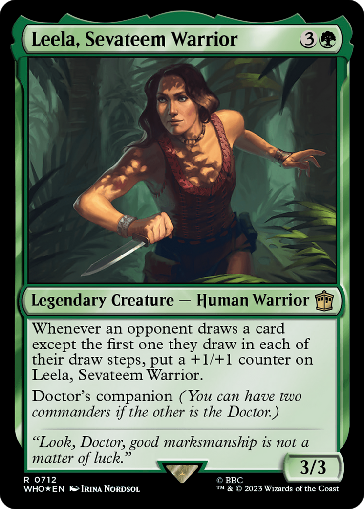 Image of Leela, Sevateem Warrior (Surge Foil) [Doctor Who]