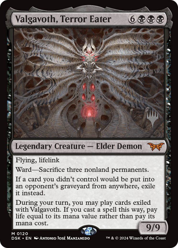 Image of Valgavoth, Terror Eater (Promo Pack) [Duskmourn: House of Horror Promos]