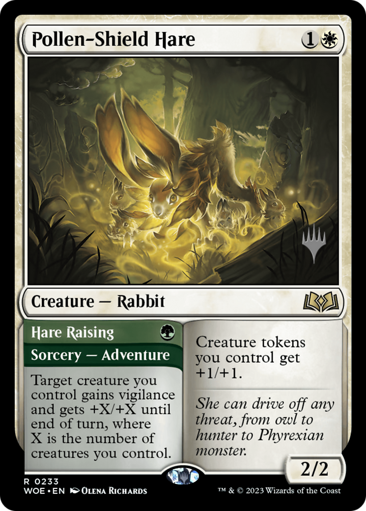 Image of Pollen-Shield Hare // Hare Raising (Promo Pack) [Wilds of Eldraine Promos]