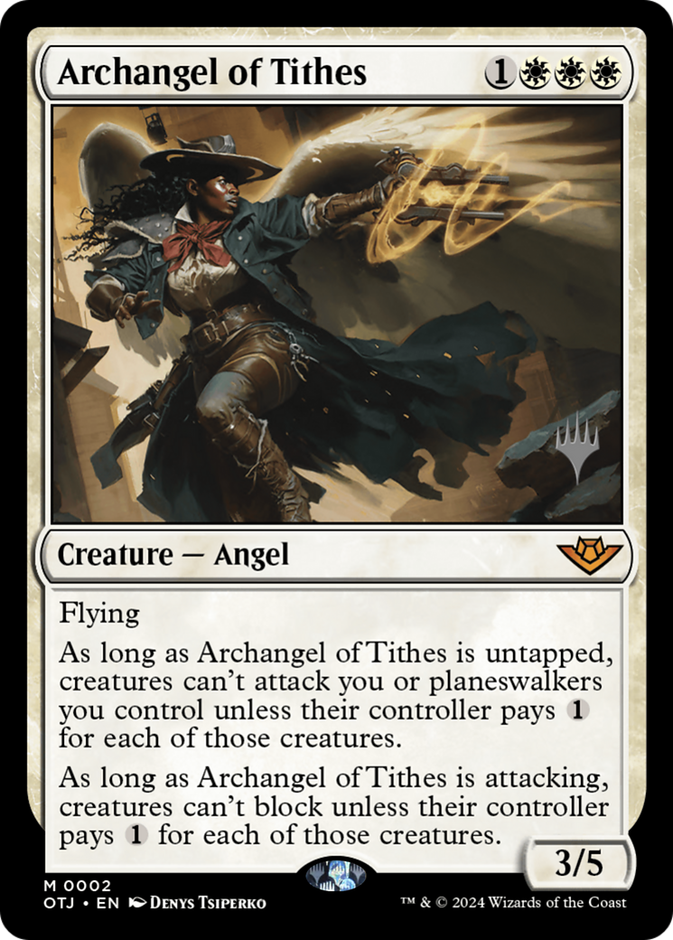 Image of Archangel of Tithes (Promo Pack) [Outlaws of Thunder Junction Promos]