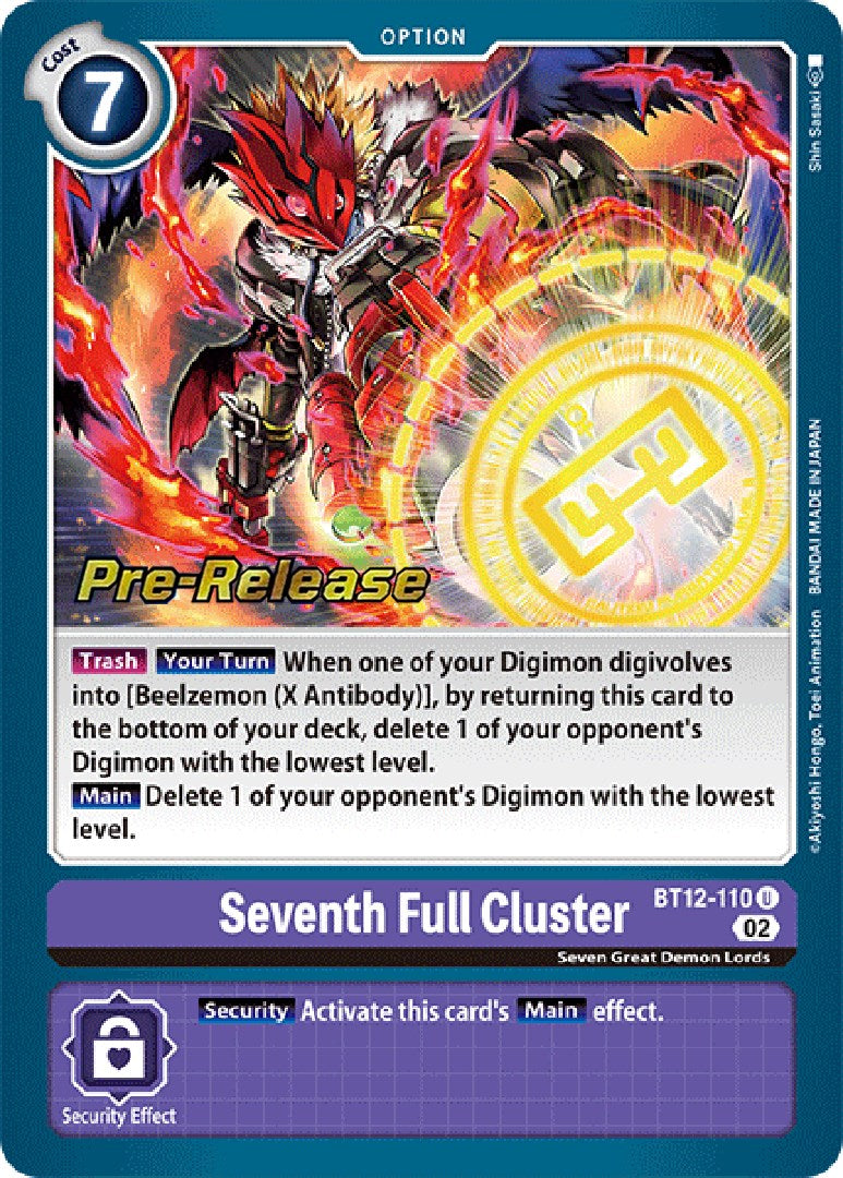 Image of Seventh Full Cluster [BT12-110] [Across Time Pre-Release Cards]