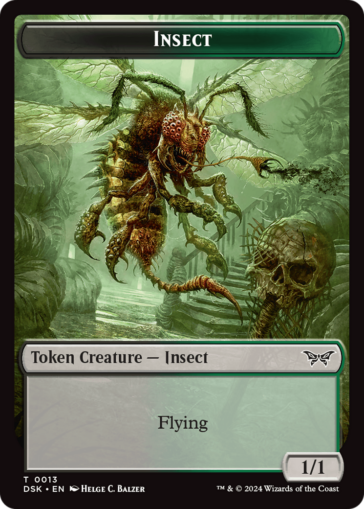 Image of Insect (0013) Token [Duskmourn: House of Horror Tokens]