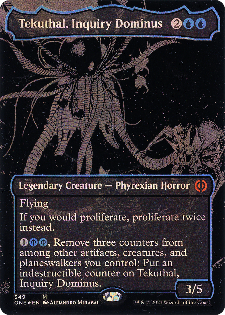 Image of Tekuthal, Inquiry Dominus (Oil Slick Raised Foil) [Phyrexia: All Will Be One]