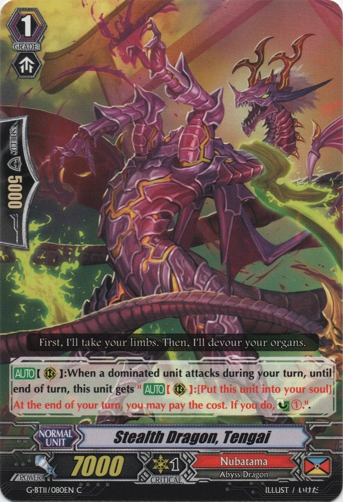 Image of Stealth Dragon, Tengai (G-BT11/080EN) [Demonic Advent]