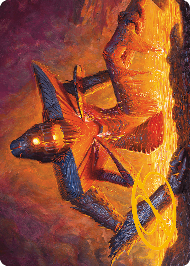 Image of Molten Gatekeeper Art Card (Gold-Stamped Signature) [Modern Horizons 3 Art Series]