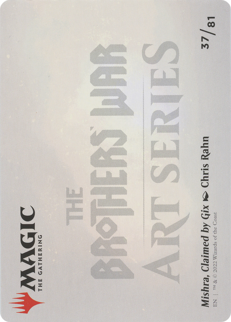 Image of Mishra, Claimed by Gix Art Card (ASBRO-037) - The Brothers' War Art Series (Borderless)