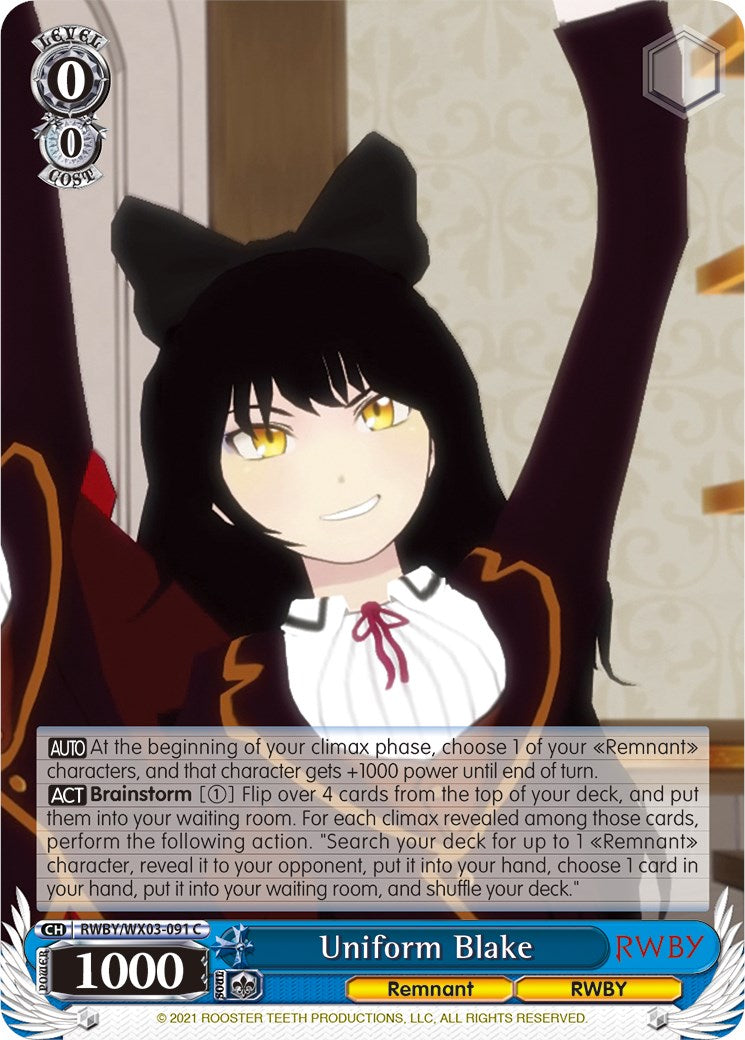 Image of Uniform Blake (RWBY/WX03-091 C) [RWBY]