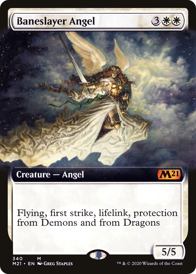 Image of Baneslayer Angel (Extended Art) [Core Set 2021]