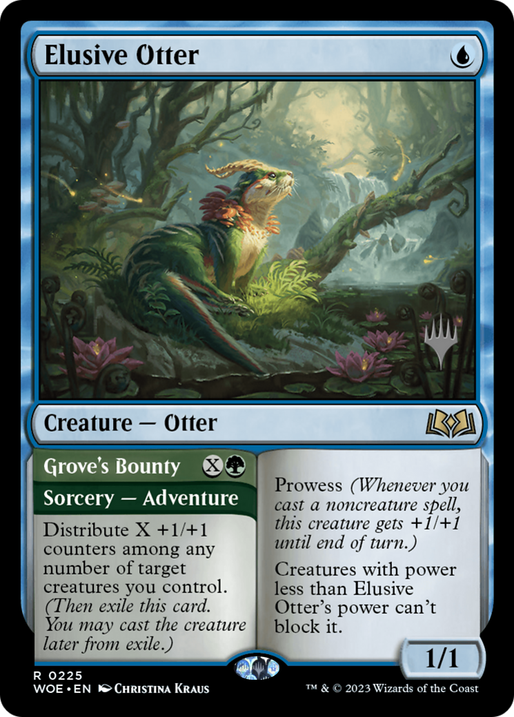 Image of Elusive Otter // Grove's Bounty (Promo Pack) [Wilds of Eldraine Promos]