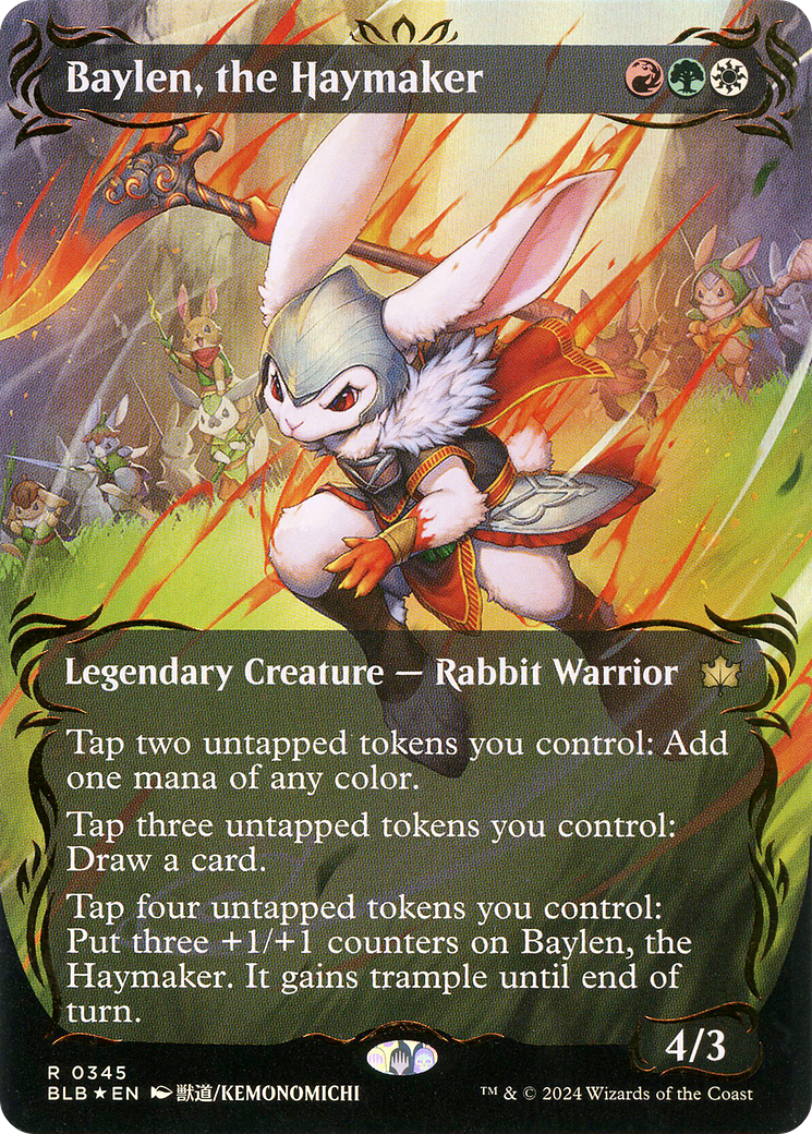 Image of Baylen, the Haymaker (Raised Foil) [Bloomburrow]