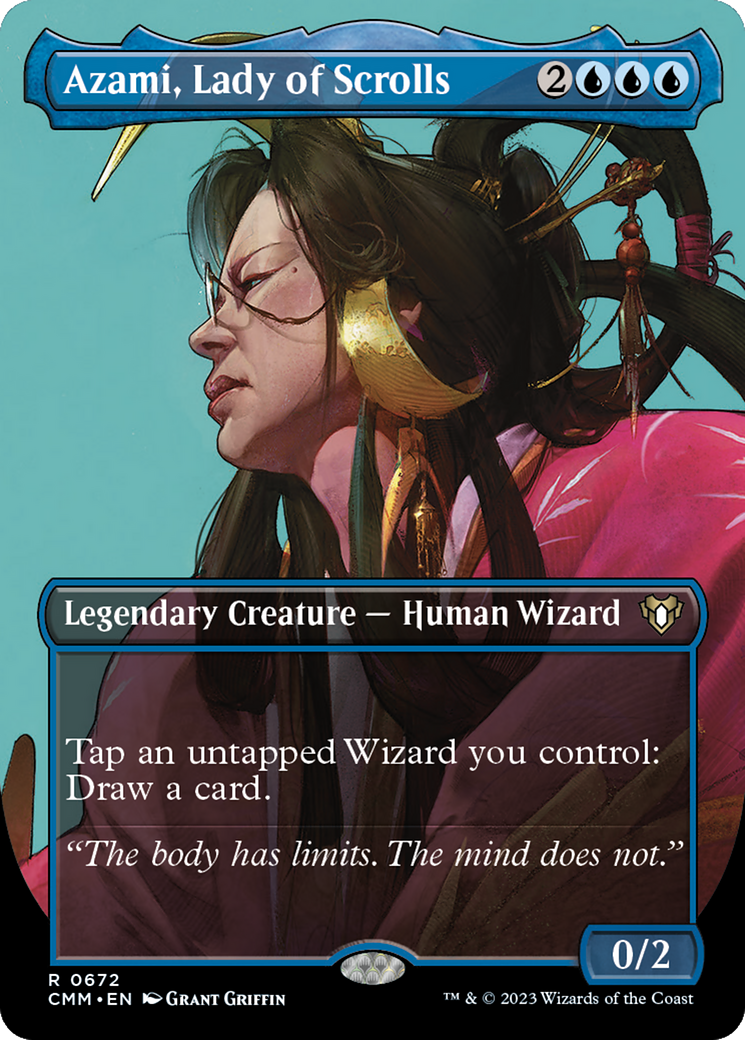 Image of Azami, Lady of Scrolls (Borderless Profile) [Commander Masters]