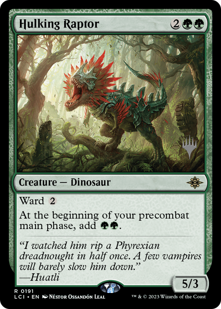 Image of Hulking Raptor (Promo Pack) [The Lost Caverns of Ixalan Promos]