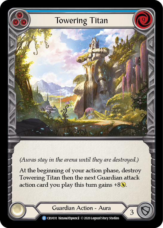 Image of Towering Titan (Blue) [CRU031] (Crucible of War)  1st Edition Normal