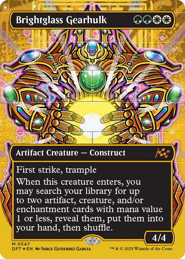 Image of Brightglass Gearhulk (Borderless) (First-Place Foil) [Aetherdrift]