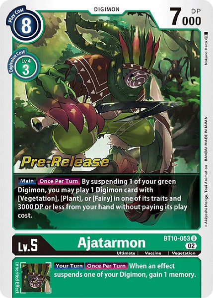 Image of Ajatarmon [BT10-053] [Xros Encounter Pre-Release Cards]