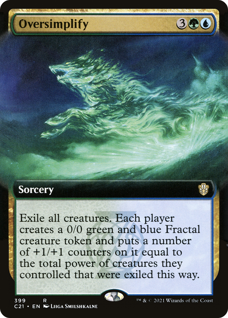 Image of Oversimplify (Extended Art) [Commander 2021]