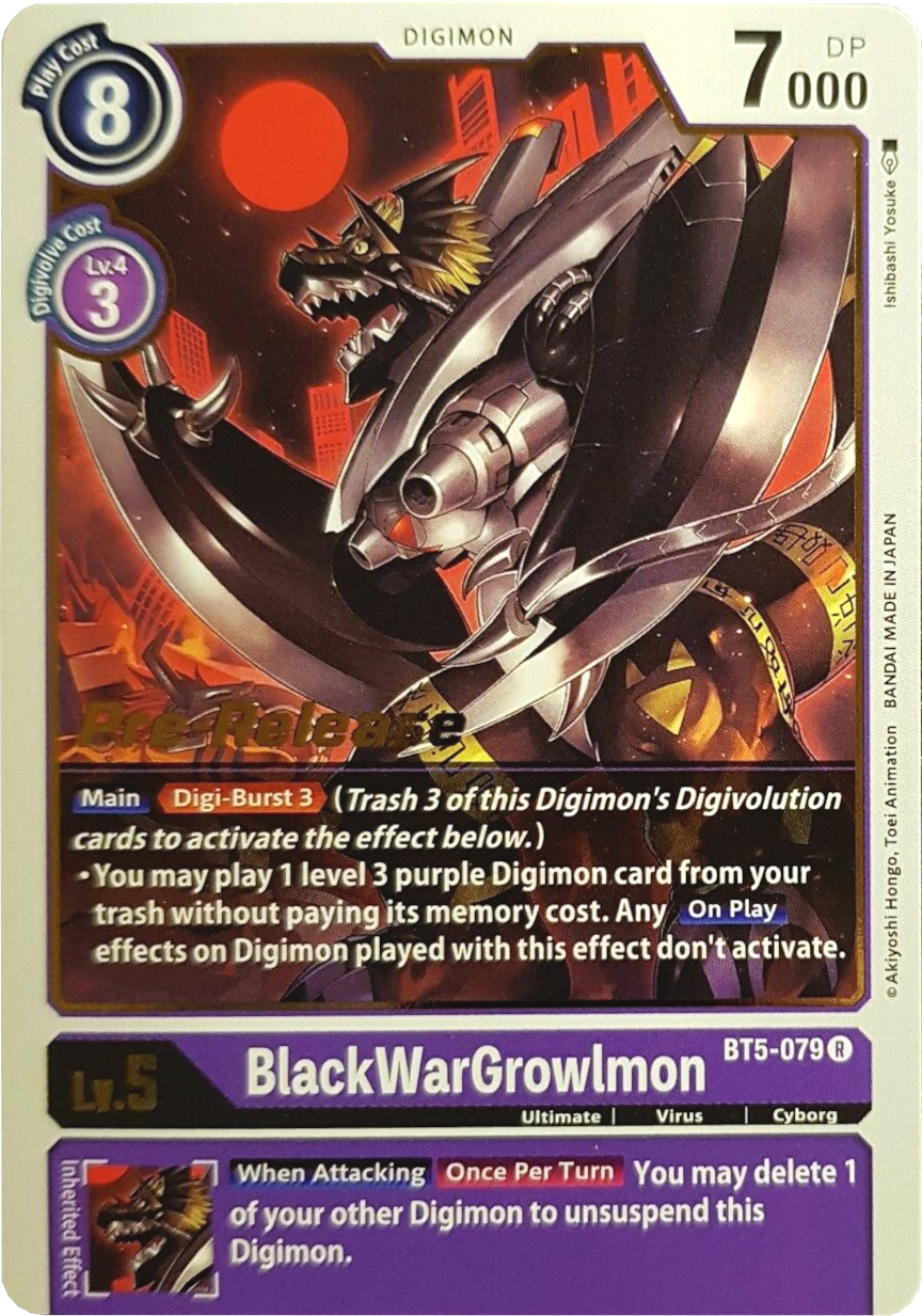 Image of BlackWarGrowlmon [BT5-079] [Battle of Omni Pre-Release Promos]