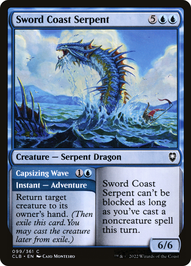 Image of Sword Coast Serpent // Capsizing Wave [Commander Legends: Battle for Baldur's Gate]