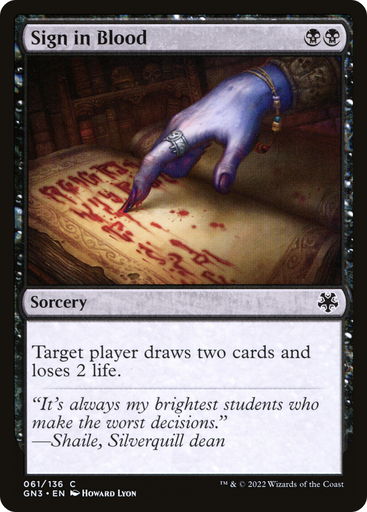Image of Sign in Blood [Game Night: Free-for-All]