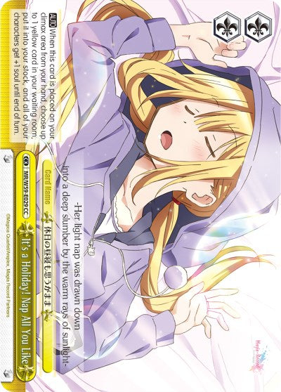 Image of It's a Holiday! Nap All You Like (MR/W59-E029 CC) [Magia Record: Puella Magi Madoka Magica [Side Story] (Mobile)]