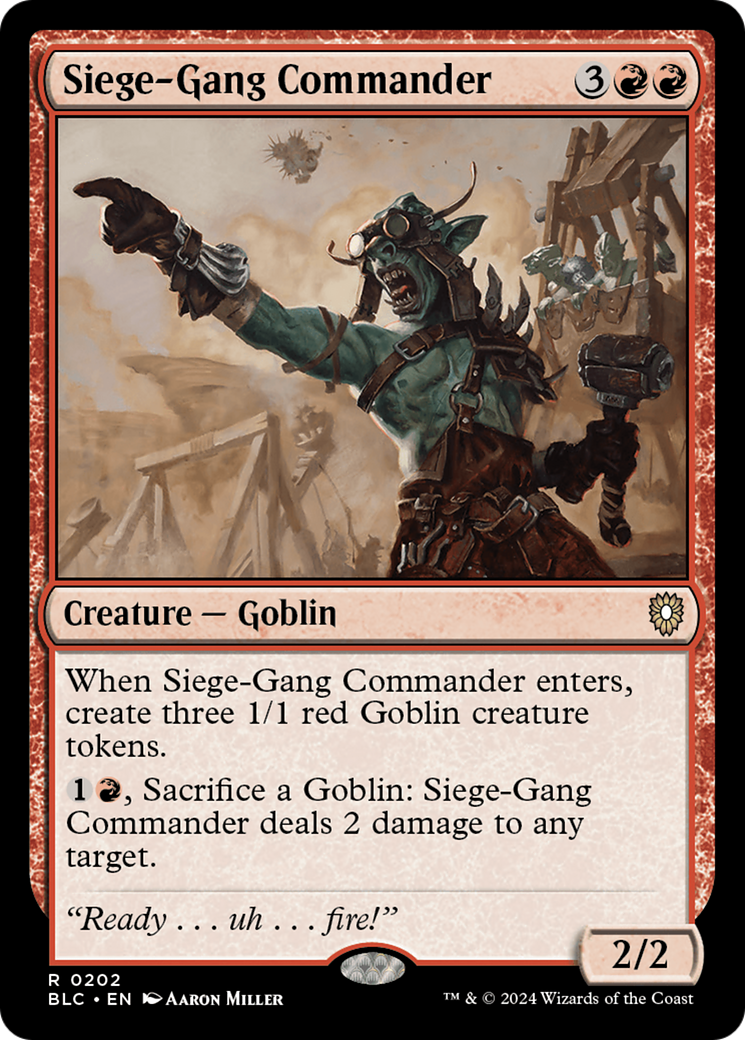 Image of Siege-Gang Commander [Bloomburrow Commander]