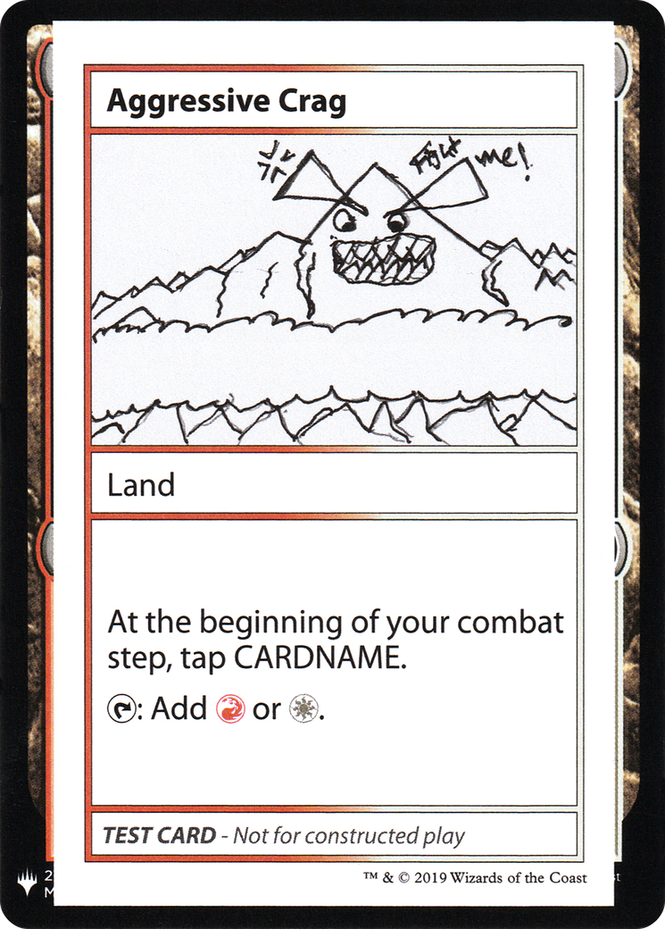 Image of Aggressive Crag [Mystery Booster Playtest Cards]
