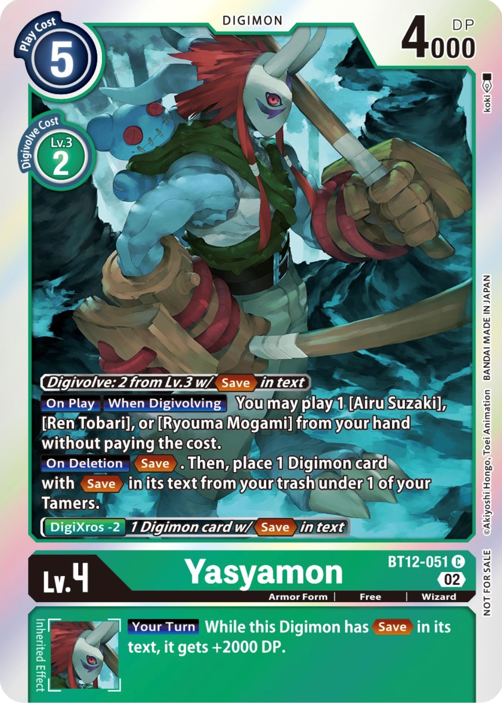 Image of Yasyamon [BT12-051] (Box Topper) [Across Time]