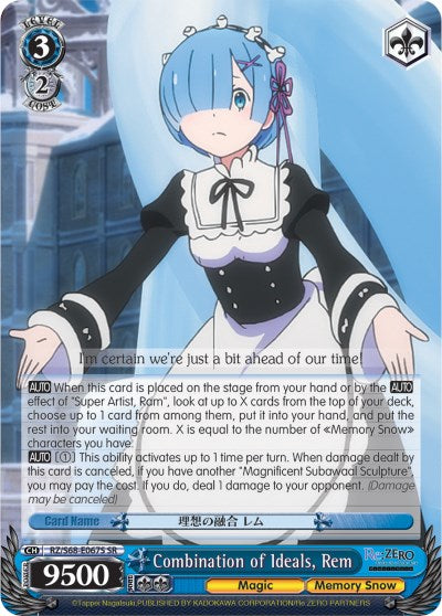 Image of Combination of Ideals, Rem (RZ/S68-E067S SR) [Re:ZERO Memory Snow]