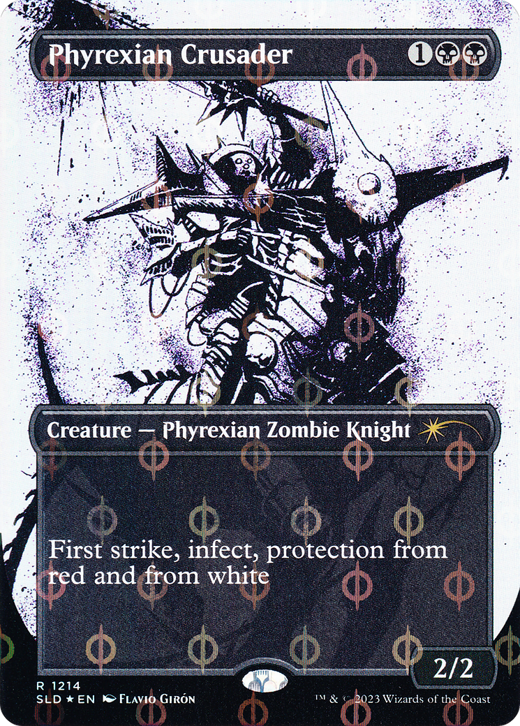 Image of Phyrexian Crusader (Borderless Ichor Step-and-Compleat Foil) [Secret Lair Drop Series]
