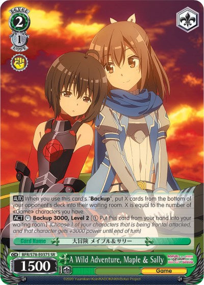 Image of A Wild Adventure, Maple & Sally (BFR/S78-E037S SR) [BOFURI: I Don't Want to Get Hurt, so I'll Max Out My Defense]