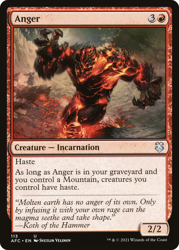 Image of Anger [Dungeons & Dragons: Adventures in the Forgotten Realms Commander]