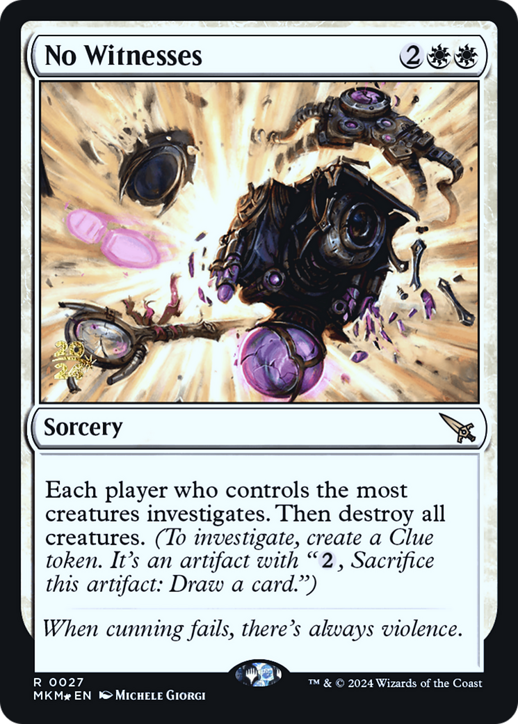 Image of No Witnesses [Murders at Karlov Manor Prerelease Promos]