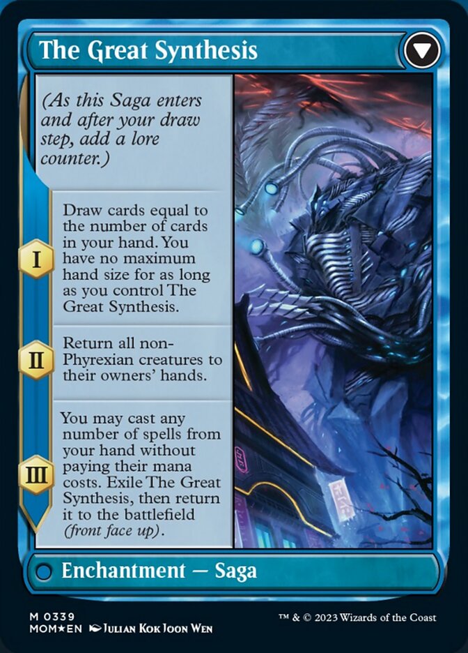 Image of Jin-Gitaxias // The Great Synthesis (Borderless Alternate Art) [March of the Machine]