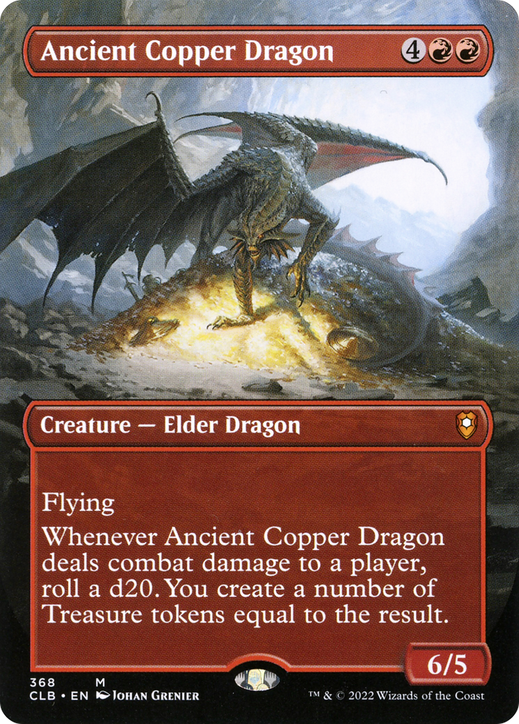 Image of Ancient Copper Dragon (Borderless Alternate Art) [Commander Legends: Battle for Baldur's Gate]