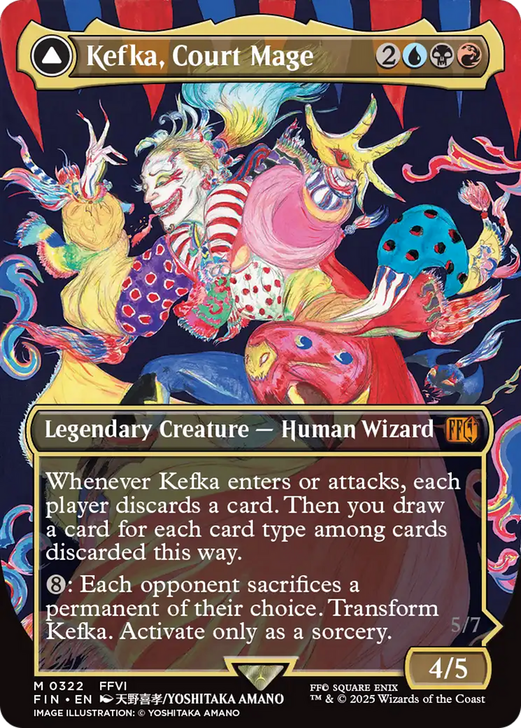 Image of Kefka, Court Mage // Kefka, Ruler of Ruin (Borderless) (0322) [FINAL FANTASY]