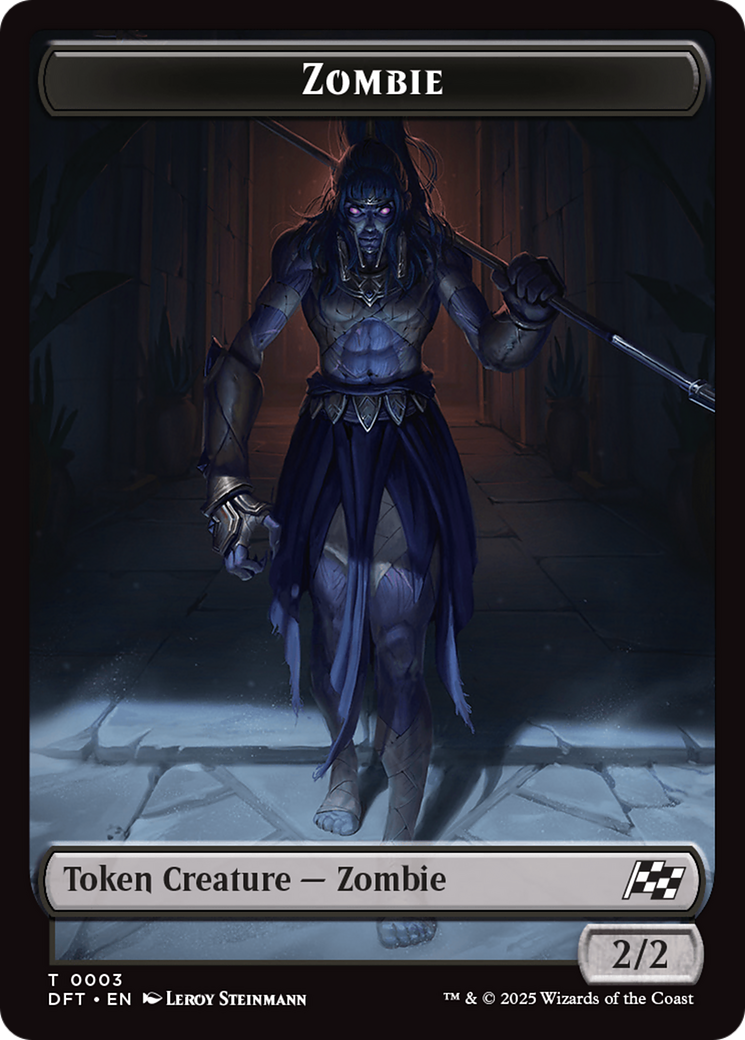 Image of Elephant // Zombie (0003) Double-Sided Token [Aetherdrift Tokens]