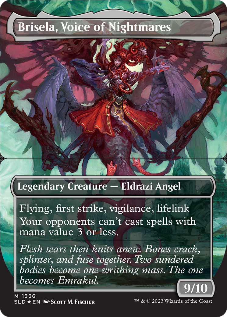 Image of Brisela, Voice of Nightmares (SLD-1336B) - Secret Lair Drop (Borderless) Foil