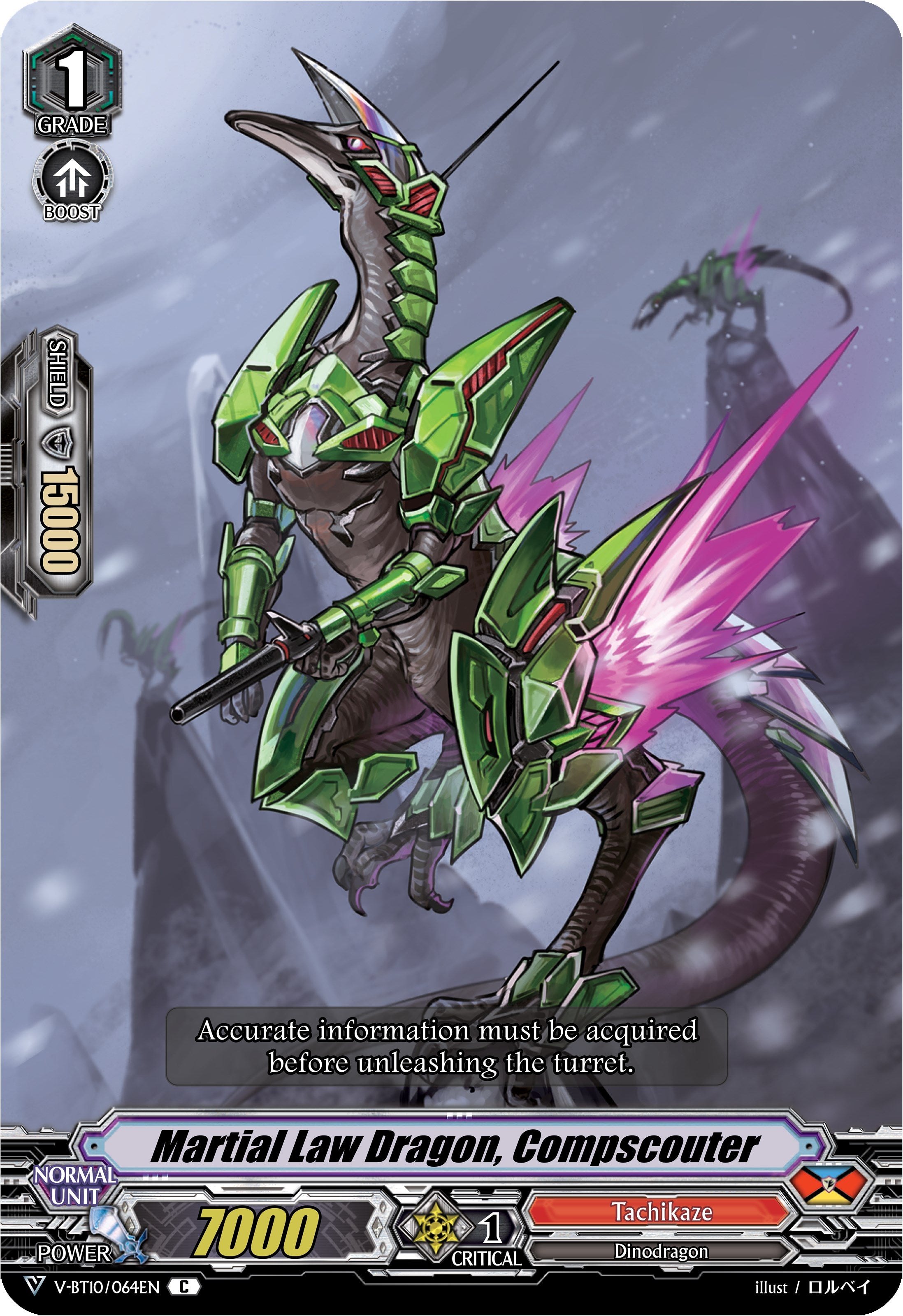 Image of Martial Law Dragon, Compscouter (V-BT10/064EN) [Phantom Dragon Aeon]