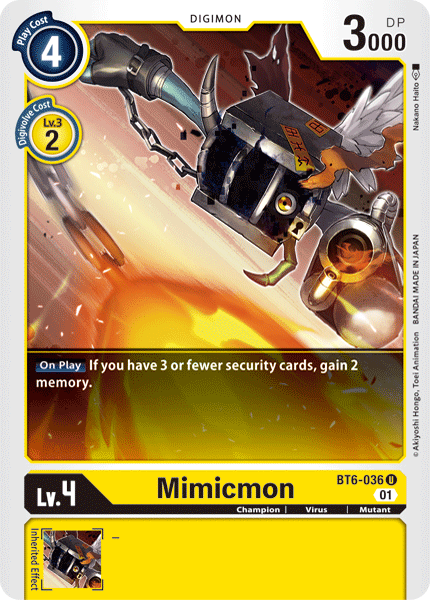 Image of Mimicmon [BT6-036] [Double Diamond]