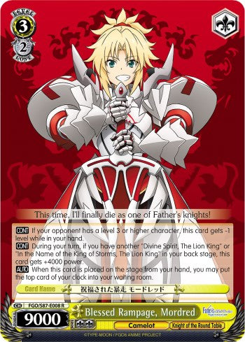 Image of Blessed Rampage, Mordred (FGO/S87-E008 R) [Fate/Grand Order THE MOVIE Divine Realm of the Round Table: Camelot]