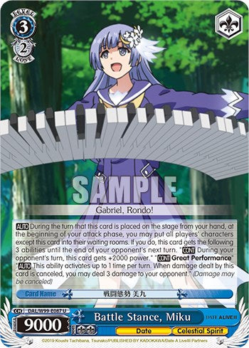 Image of Battle Stance, Miku [Date A Live Vol.2]