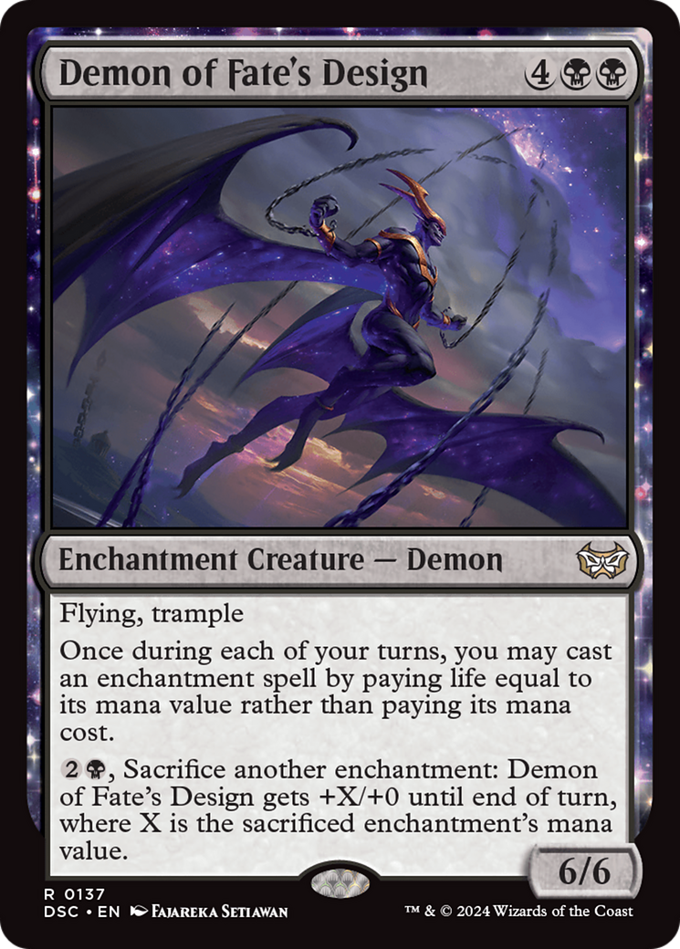 Image of Demon of Fate's Design [Duskmourn: House of Horror Commander]