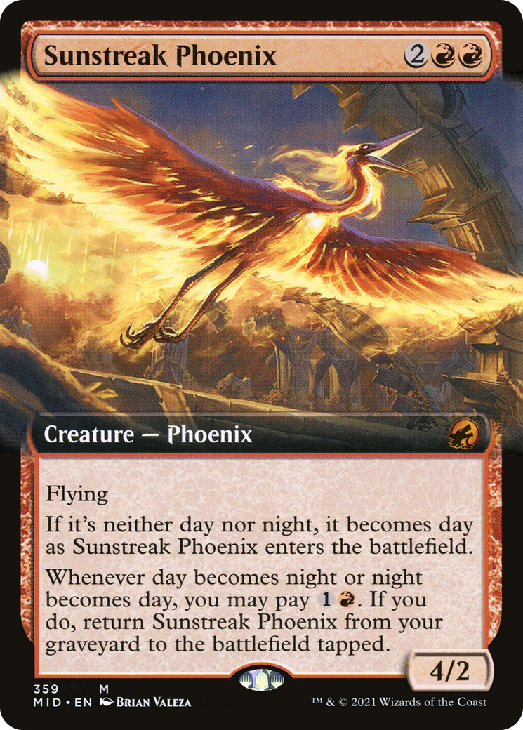 Image of Sunstreak Phoenix (Extended Art) [Innistrad: Midnight Hunt]