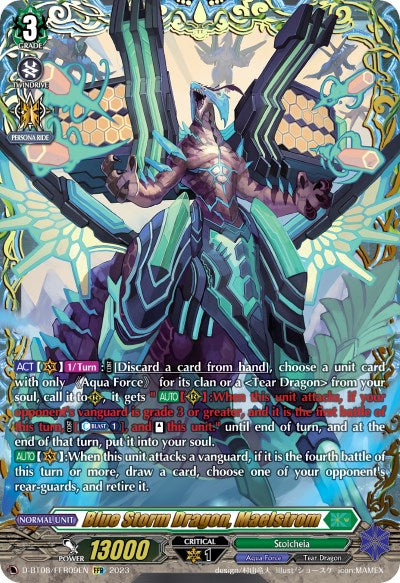 Image of Blue Storm Dragon, Maelstrom (D-BT08/FFR09EN) [Minerva Rising]