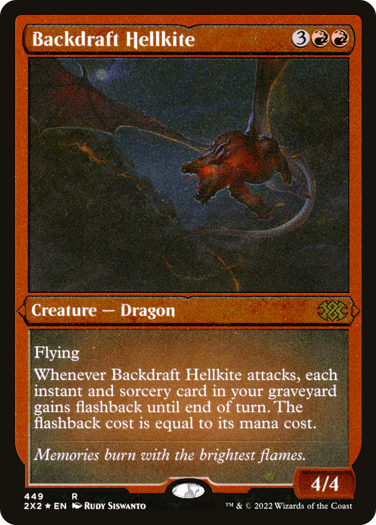 Image of Backdraft Hellkite (Foil Etched) [Double Masters 2022]