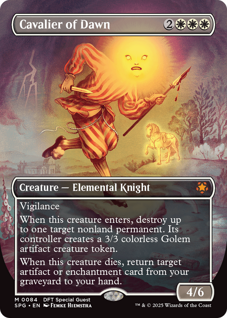 Image of Cavalier of Dawn (Borderless) [Aetherdrift Special Guests]