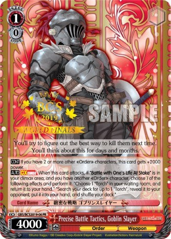 Image of Precise Battle Tactics, Goblin Slayer (GBS/BCS2019-06 PR) [Bushiroad Event Cards]