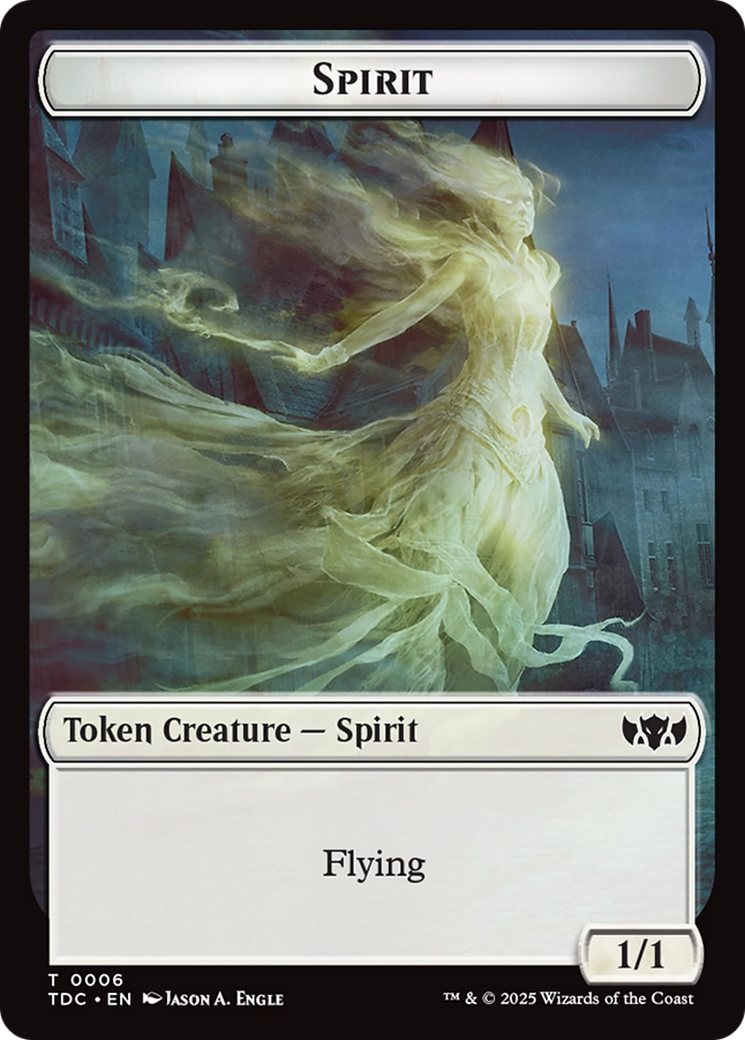 Image of Spirit // Treasure Double-Sided Token [Tarkir: Dragonstorm Commander Tokens]