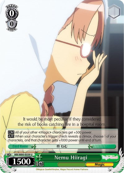 Image of Nemu Hiiragi (MR/W80-E039 U) [Magia Record: Puella Magi Madoka Magica [Side Story] (Anime)]
